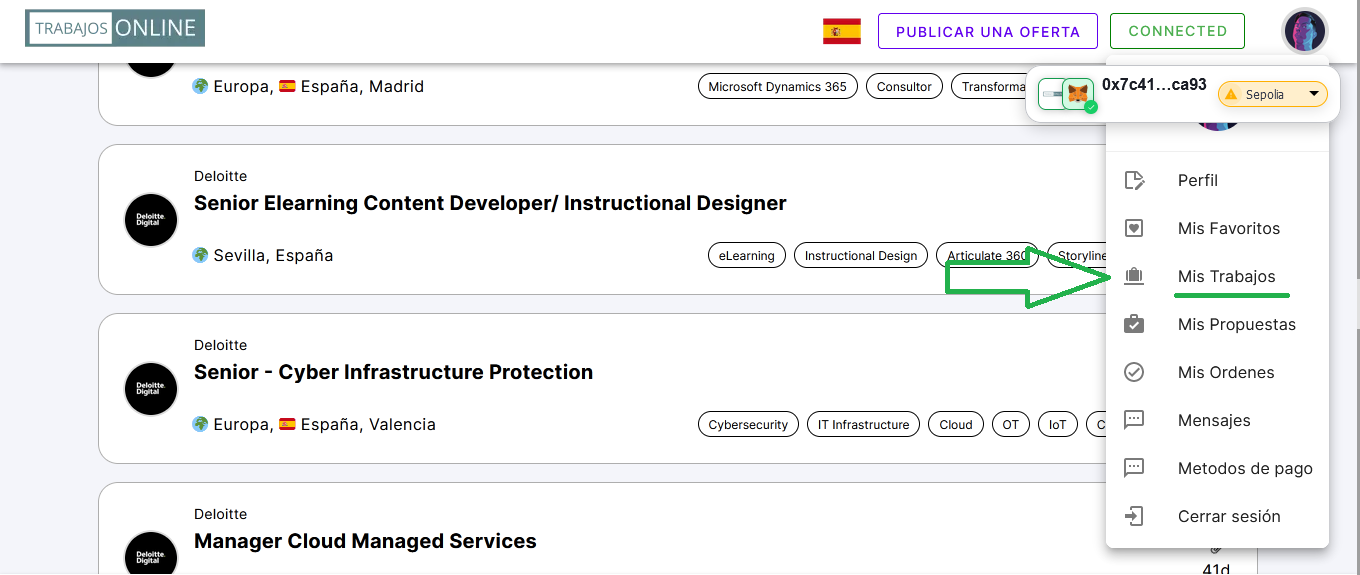 Como revisar las propuestas enviadas en menu de inicio