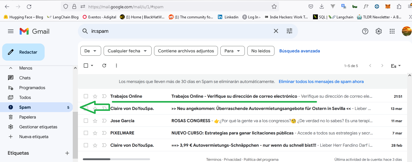 Check Spam Folder for Email Registration